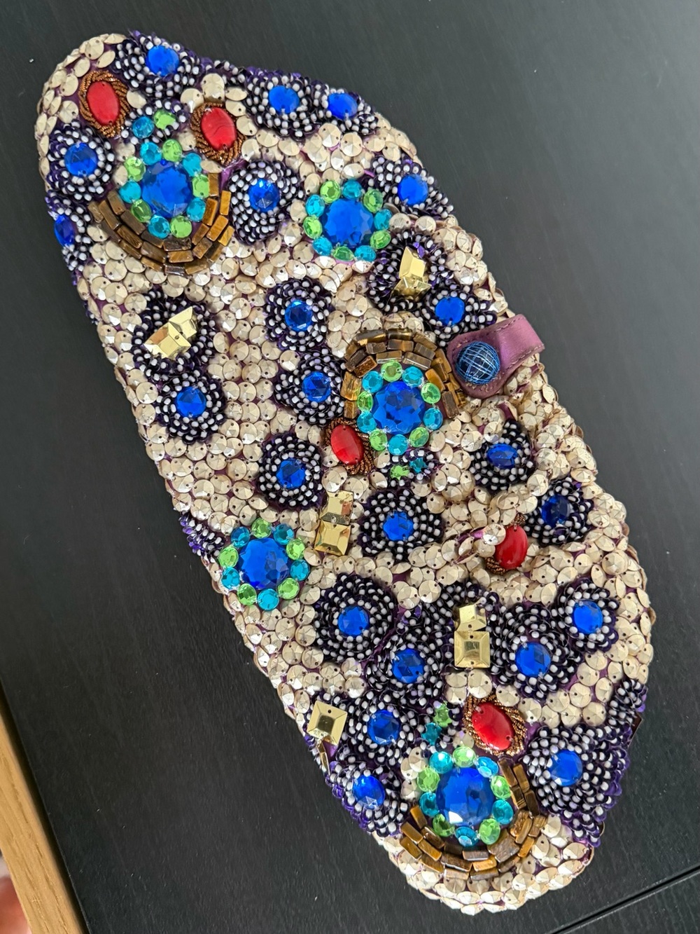SANTI Jeweled Beaded Sequin Embellished Evening Clutch Bag